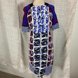 Peter Pilotto Multi Colored Lined Dress Size 2 US